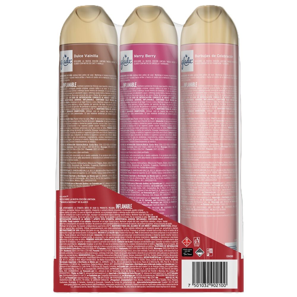Aromatizante Aerosol Navidad Glade 3 Pack image number 1