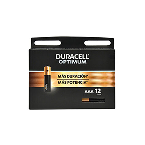 Pilas Alcalinas Optimum Duracell  AAA, 12 pzas