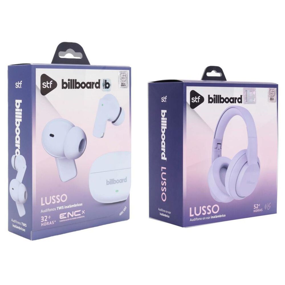 Combo Aud&iacute;fonos On Ear + TWS Billboard Lusso Lila image number 3