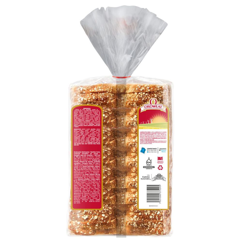 Pan Integral en Barra 12 Granos Oroweat 680 g image number 1