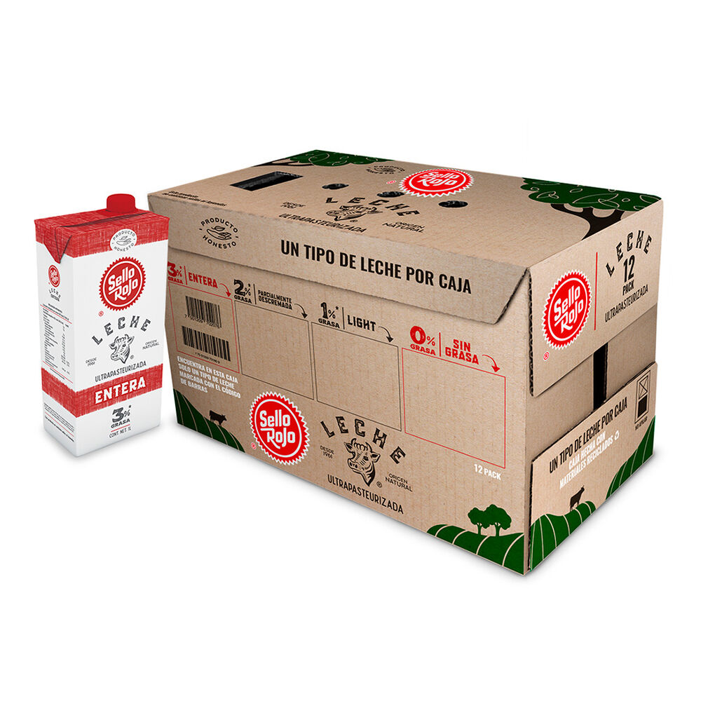 Leche Entera UHT Sello Rojo 12/1 LT image number 2