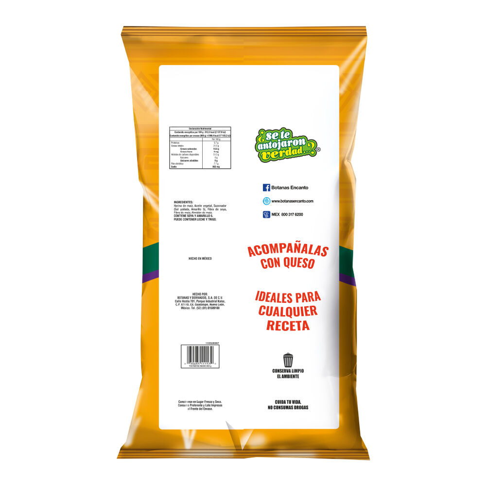 Botana Tostadita Nacho Encanto 800 g image number 1