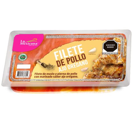 FILETE DE POLLO SABOR AJO OR&Eacute;GANO 1.4 KG