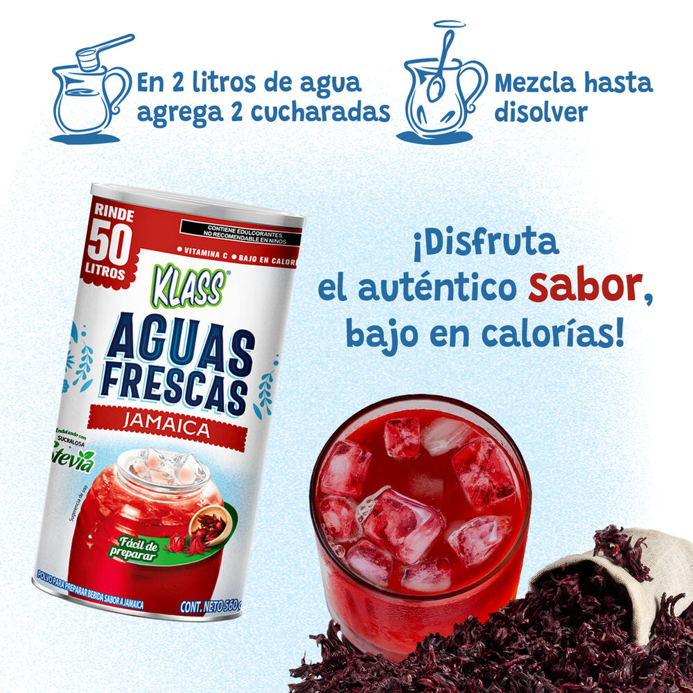 Agua Fresca en Polvo Jamaica Klass 560 g image number 1