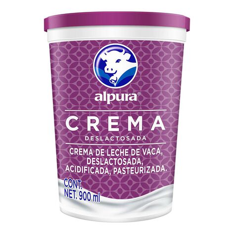 Crema Acida Alpura Deslactosada 900 ml