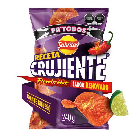 Botana Sabritas Receta Crujiente Flamin Hot Pa'Todos 240 g