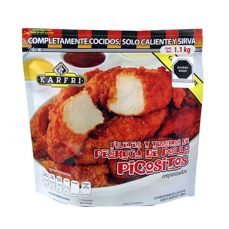 Filetes de Pollo Picantes Empanizado Karfri 1.1 Kg