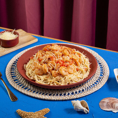 Pasta con Camarones
