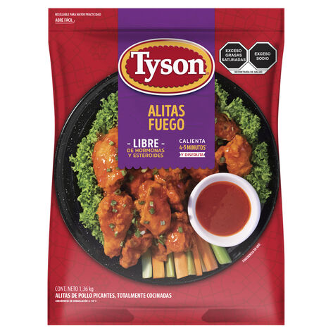 Alitas de Pollo Fuego Tyson 1.36 Kg