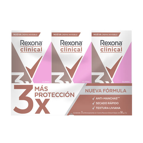 Antitranspirante Clinical Mujer Rexona 3/58 g
