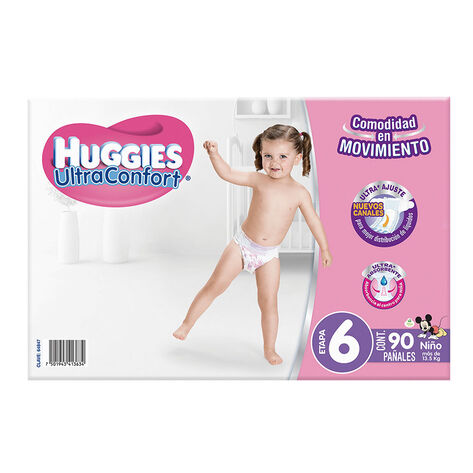 Pa&ntilde;al Etapa 6 Ni&ntilde;a Huggies UltraConfort 3/30 pzas
