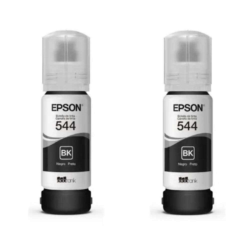 Botellas de tinta color negra Epson T544 2pzas image number 1