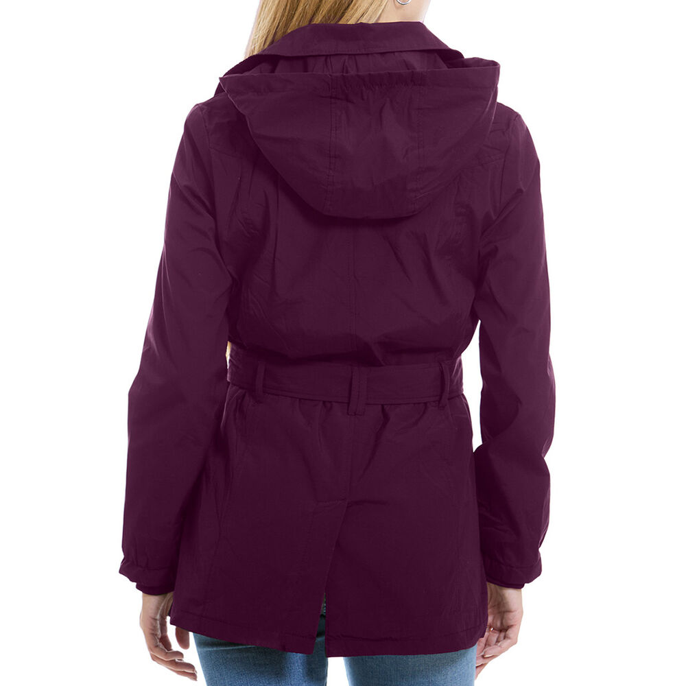 Gabardina Con Cinturon Rojo Talla M Ann Miller image number 1