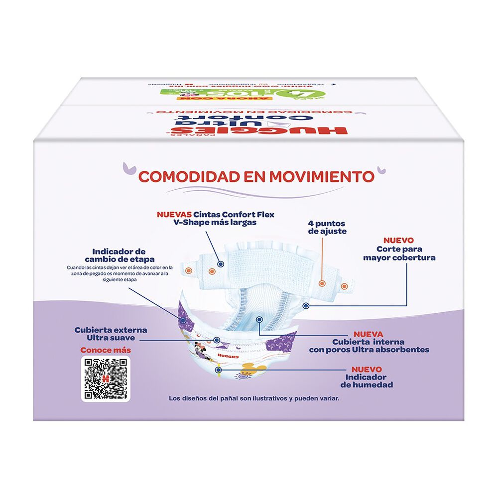 Pa&ntilde;al Etapa 4 Ni&ntilde;a Huggies Ultra Confort 105 Pzas image number 2