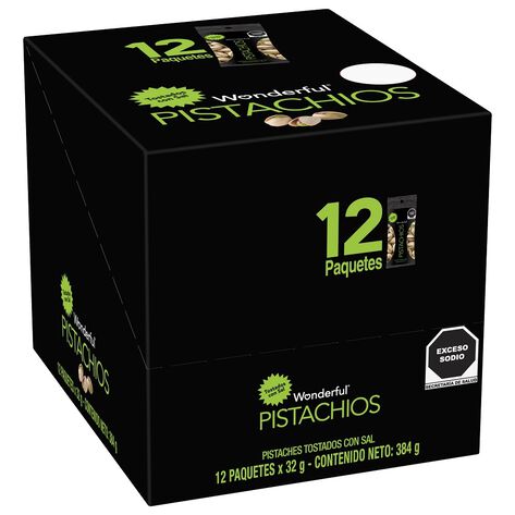 Pistache con C&aacute;scara Tostado con Sal Wonderful 12/32 g