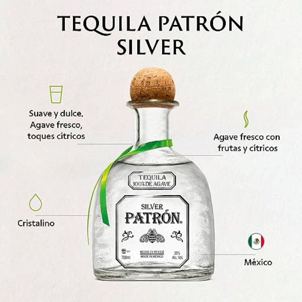 Tequila Blanco Patrón Silver 700 ml image number 5
