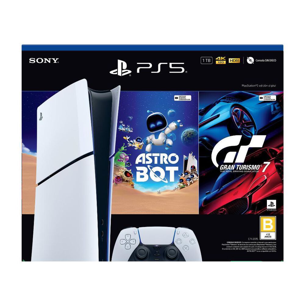 Bundle Consola PlayStation 5 Digital Slim + Astro Bot y Gran Turismo 7 image number 1