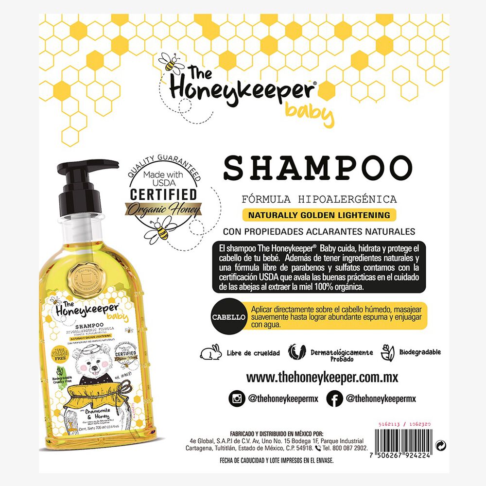 para Beb&eacute; Honeykeeper 700 ml + Toalla  para Salida de Ba&ntilde;o image number 1