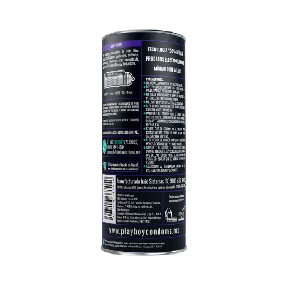 Preservativo Playboy texturizado bote con 24 piezas image number 1