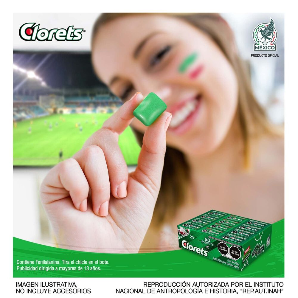 Chicle 2S Sabor a Menta Clorets 60/2.8 gr image number 4