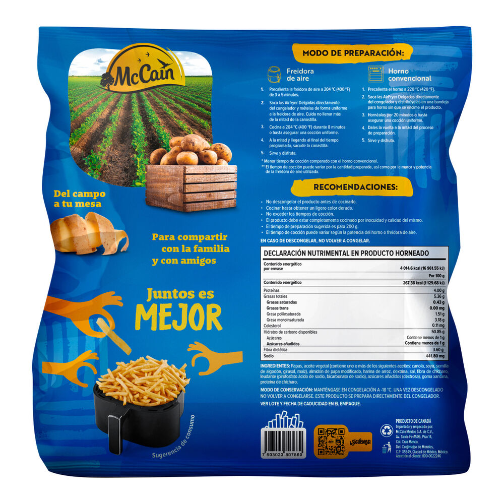 Papa Airfryer Delgado 1.5 Kg McCain image number 1