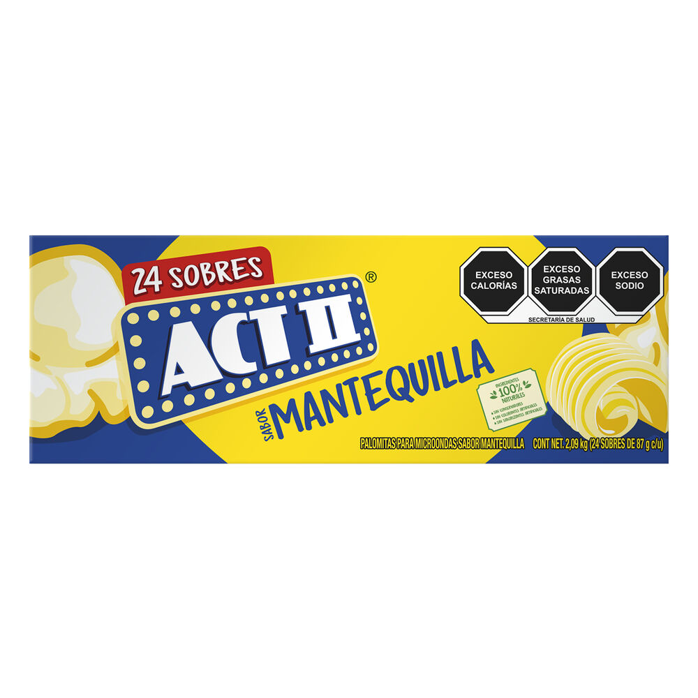 Palomitas para microondas ACT II mantequilla 3 sobres de 87 g c/u