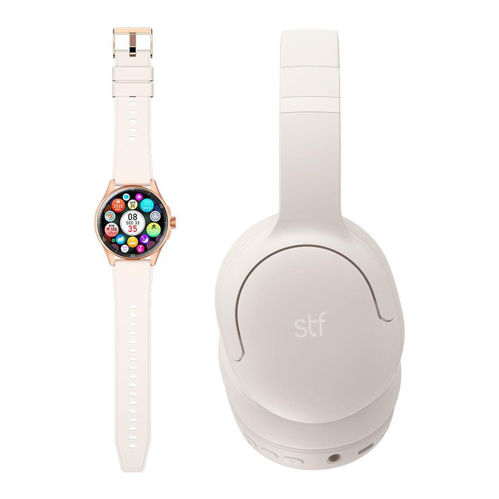 Combo Reloj Inteligente Oblivion + Aud&iacute;fonos Icon On Ear Beige image number 1