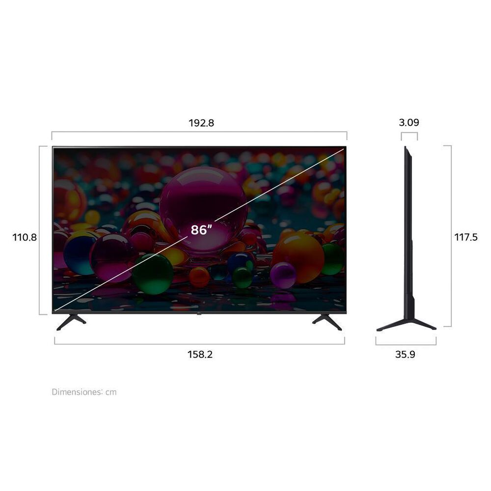 Pantalla 86" LG 4K UHD AI Smart TV 86UA8050PSA image number 6