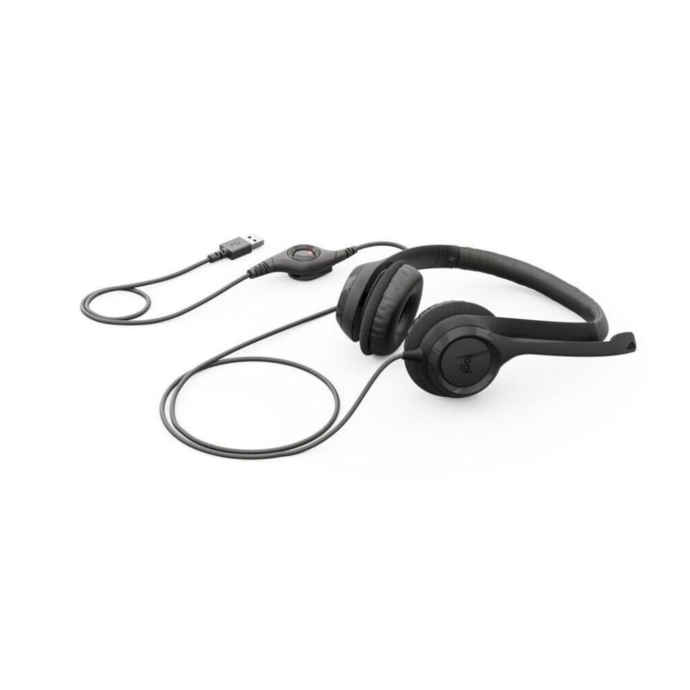 Aud&iacute;fonos H390 USB Logitech Negros image number 2