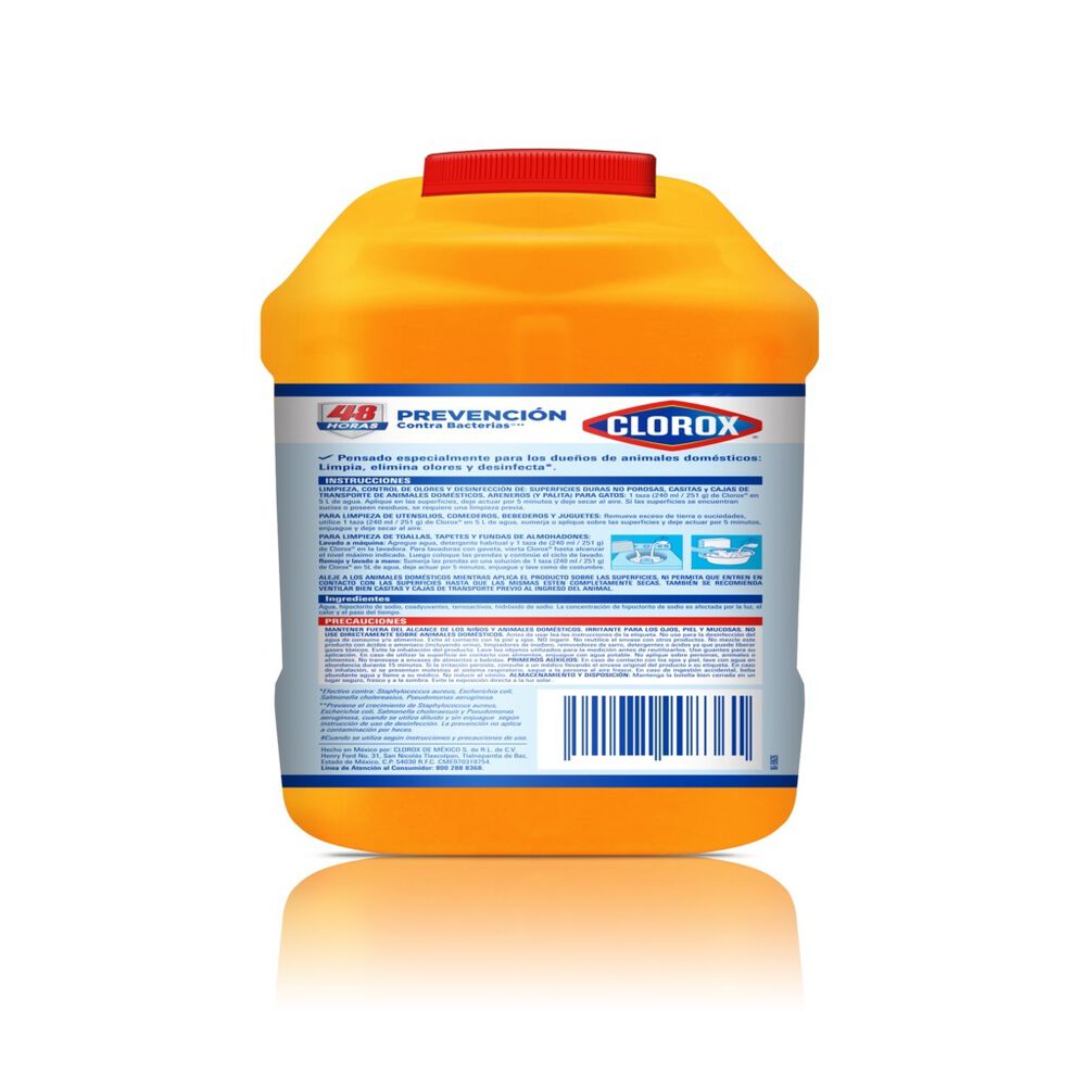 Blanqueador L&iacute;quido Mascotas Clorox 10 Kg image number 1