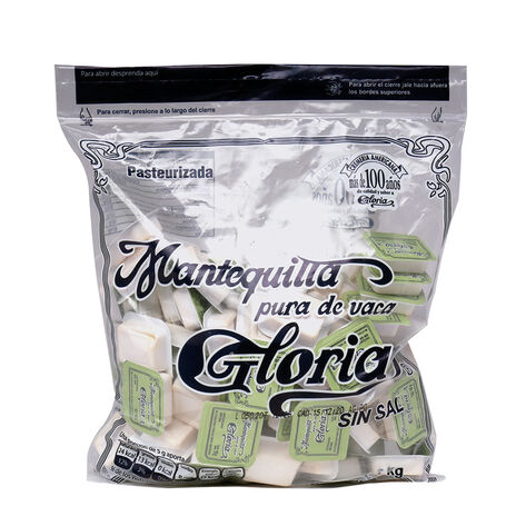Mantequilla S/Sal Gloria 100/10 gr