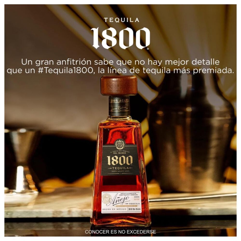 Tequila 1800 A&ntilde;ejo 700 ml image number 2