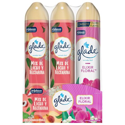 Aromatizante en Aerosol Glade Spring 3 pk