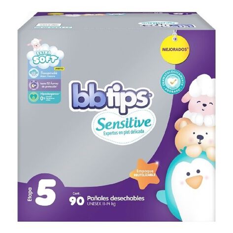 Pa&ntilde;ales Desechables Etapa 5 Bbtips 90 Pzas
