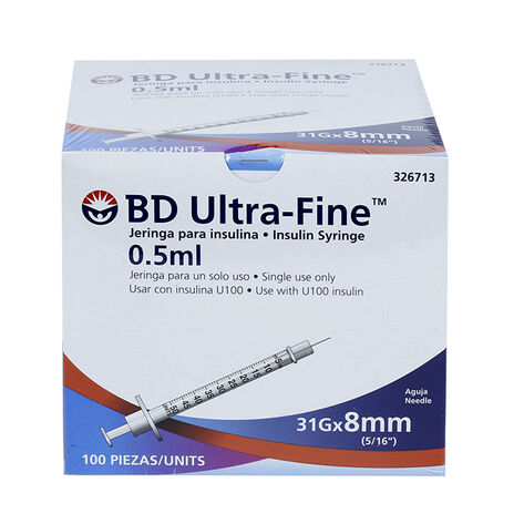 Jeringas Bd 0.5Ml 31G X 8Mm 1/ 100 Pz