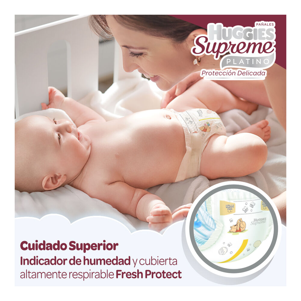 Pa&ntilde;al Etapa 1 Huggies Supreme Platino 84 pzas image number 2