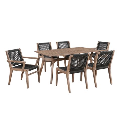 Comedor de exterior madera de acacia Ove Decors
