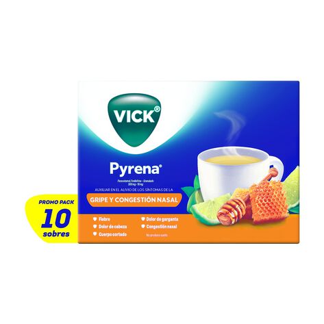 Vick Pyrena Miel Y Lim&oacute;n Con 10 Sobres