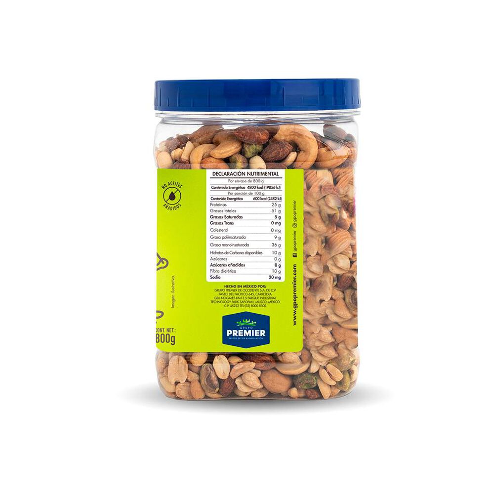 Nueces Mixtas Sin Sal Premier 800 g image number 1