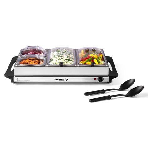 Bufetera El&eacute;ctrica Holstein con 4 Charolas y 4 Cucharas