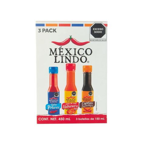 Salsa Paquete Marisquero M&eacute;xico Lindo  3/150 ml