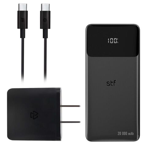 Combo Cargador Gan 30W Tipo C + Bateria Recargable 20,000MAH/22W STF