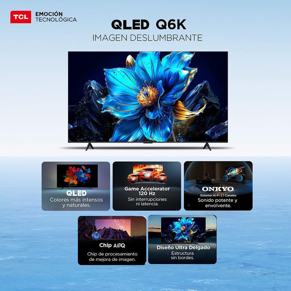 Pantalla 85" TCL 4K QLED Google TV 85Q6K image number 1