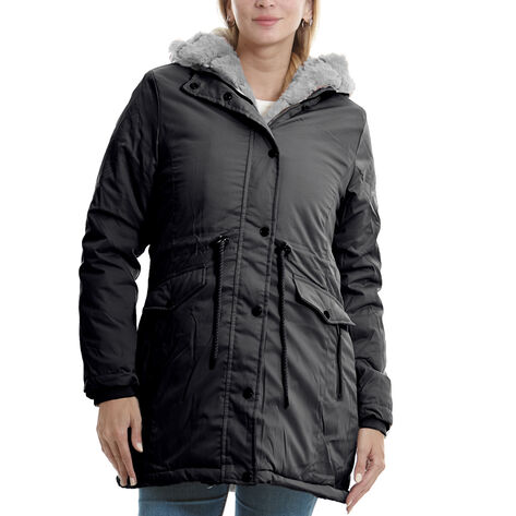 Chamarra Con Gorro Negro Talla G Ann Miller