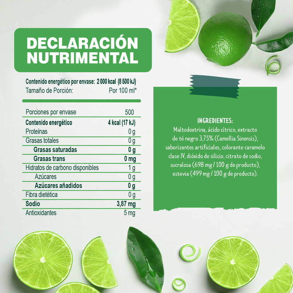 T&eacute; en Polvo Sabor Lim&oacute;n Klass  560 Gr image number 2