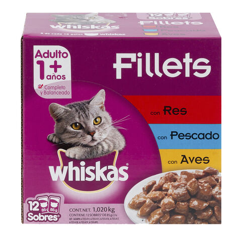 Alimento H&uacute;medo para Gato Whiskas 12/85 g