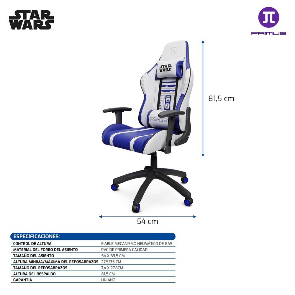 Silla Gamer Thronos primus R2D2 azul image number 4