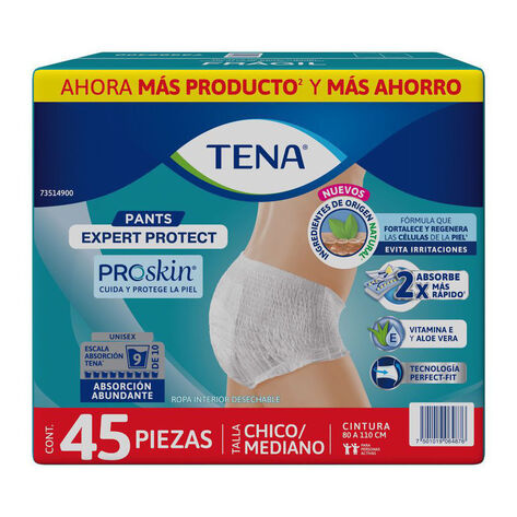 Ropa Interior Desechable Pants Tena CH/M 45 pz