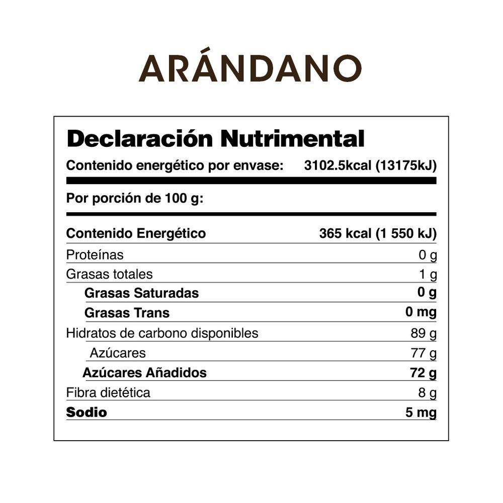 Ar&aacute;ndano Deshidratado Member's Choice 850 g image number 2