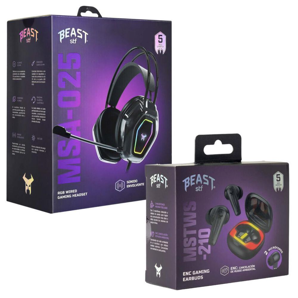 Combo Gaming STF: Aud&iacute;fonos on ear + Aud&iacute;fonos TWS image number 3